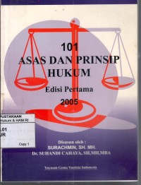 Image of 101 ASAS DAN PRINSIP HUKUM