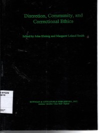 Image of Discretion, Community, and Correctional Ethics