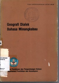 Image of Geografi dialek bahasa minangkabau