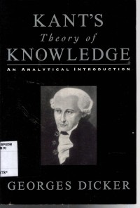 Image of KANT'S THEORY OF KNOWLEDGE : An Analytical Introduction
