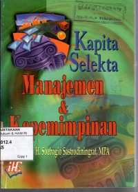 Image of KAPITA SELEKTA ; MANAJEMEN & KEPEMIMPINAN