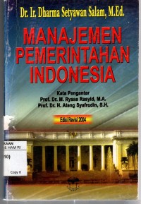 Image of MANAJEMEN PEMERINTAHAN INDONESIA EDISI REVISI 2004