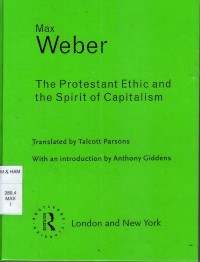 Image of Max Weber : the prostestant ethic and the spirit of capitalism