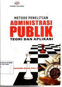 Image of Metode Penelitian Administrasi Publik Teori dan Aplikasi