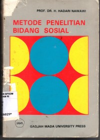 Image of METODE PENELITIAN BIDANG SOSIAL
