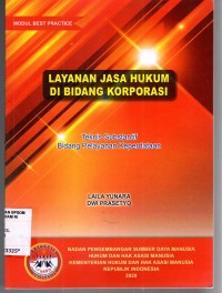 Image of MODUL BEST PRACTICE: Layanan Jasa Hukum di Bidang Korporasi