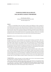 Image of Nasionalisme Keagamaan Dalam Bina Damai Terorisme