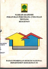 Image of NASKAH AKADEMIS PERATURAN PERUNDANG-UNDANGAN TENTANG KEAGENAN