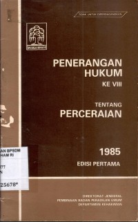 Image of Penerangan hukum ke viii tentang perceraian