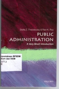 Image of PUBLIC ADMINISTRATION : A Very Short Introduction