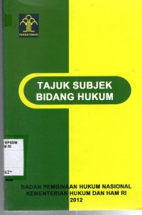 Image of TAJUK SUBJEK BIDANG HUKUM