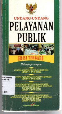 Image of Undang-undang pelayanan publik