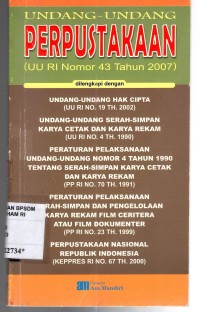 Image of UNDANG-UNDANG PERPUSTAKAAN: UU RI Nomor 43 Tahun 2007